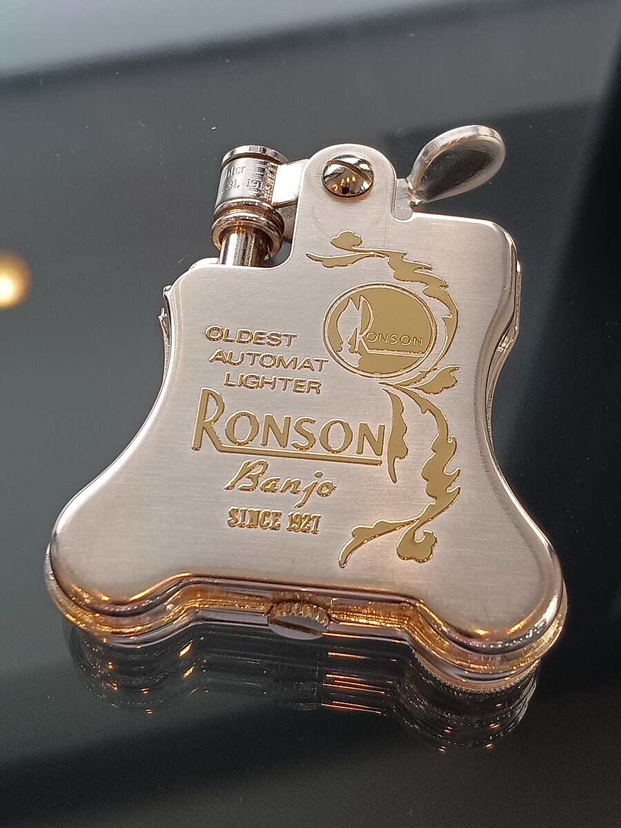 1円 1スタ RONSON ロンソン バンジョー オイルライター シルバー アンティーク ビンテージ 喫煙具 喫煙グッズ_画像1