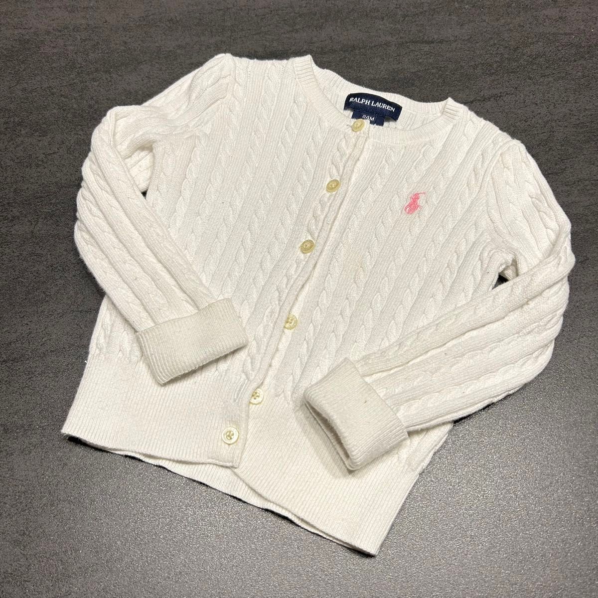 2T  RALPH LAURENラルフローレン 長袖 ケーブル カーディガン POLO RALPH  LAUREN ニット キッズ