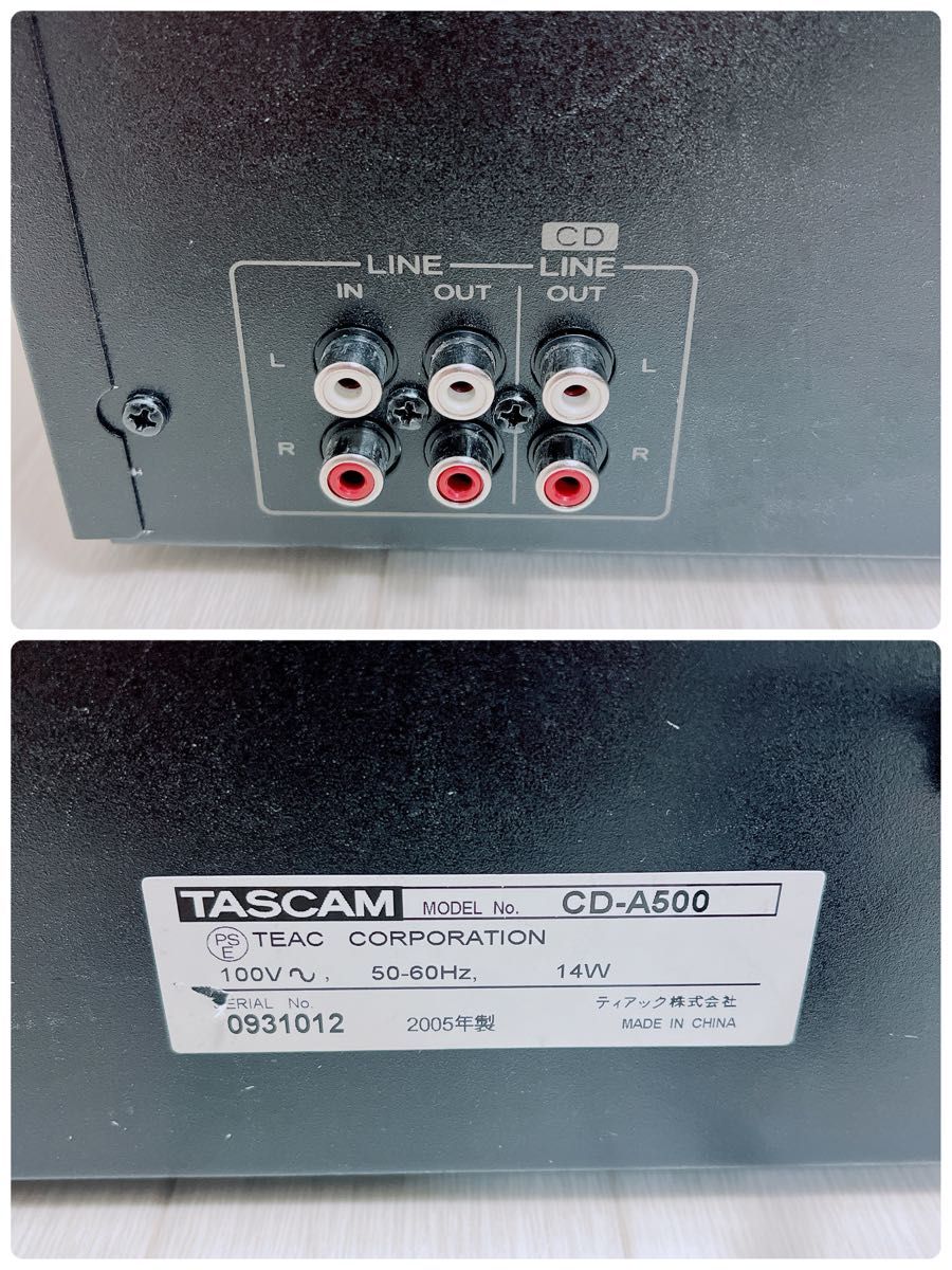 TASCAM タスカム TEAC CD-A500 業務用CDプレーヤー 良品