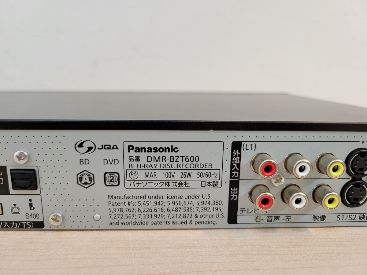 Panasonic DMR-BZT600 3番組同時録画 ブルーレイレコーダー 500GB パナソニック DIGA BDレコーダー 2011年製の画像7