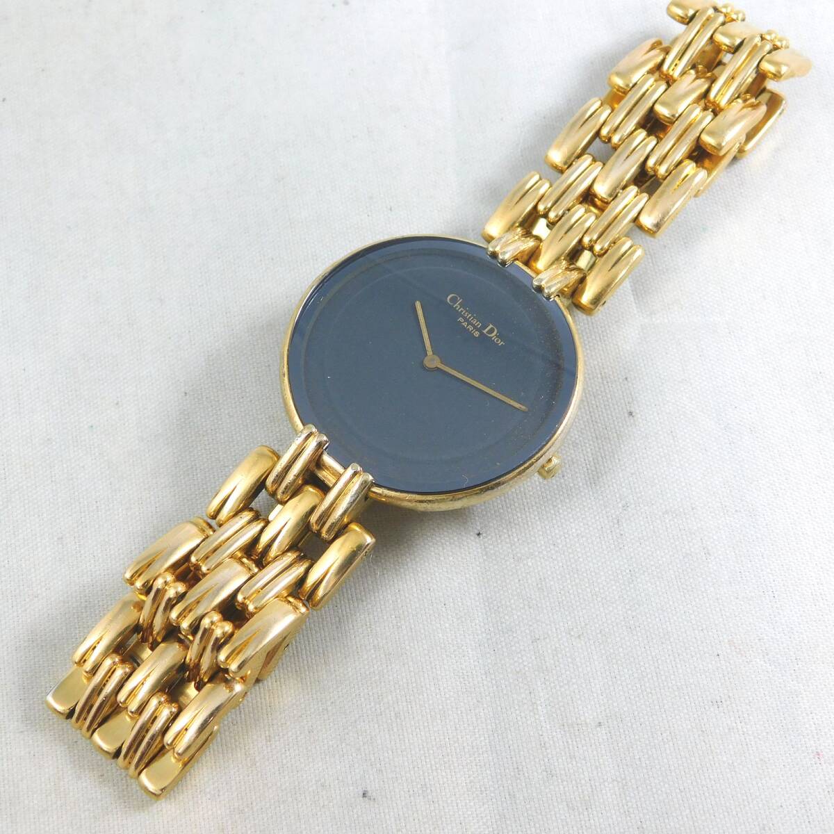 稼働〇 ディオール D47-154-4 メンズ ゴールド 腕時計 クオーツ Christian Dior_画像8