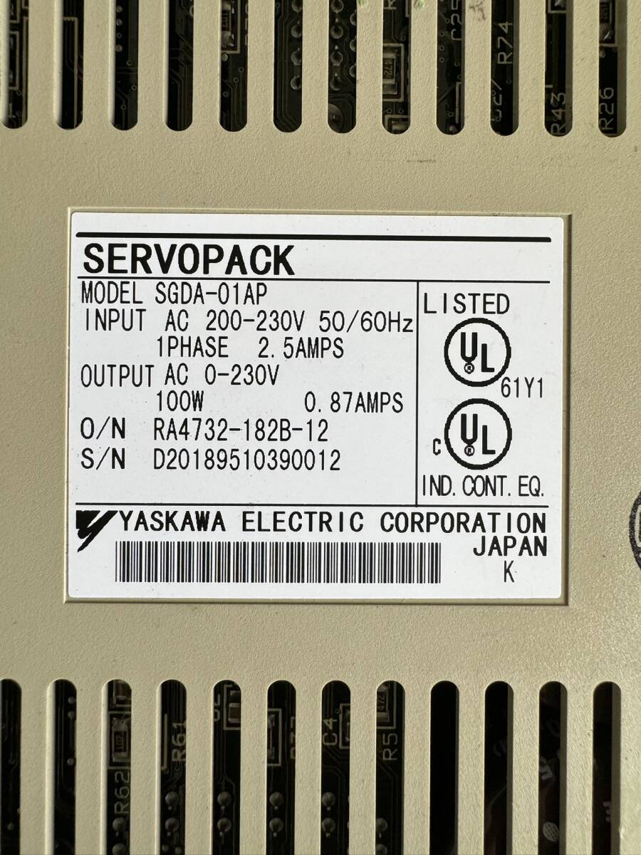 サーボパック ACSD-91 YASKAWA 安川電機 SERVOPACK SGDA-01AP(3個)(Made in Japan)_画像7
