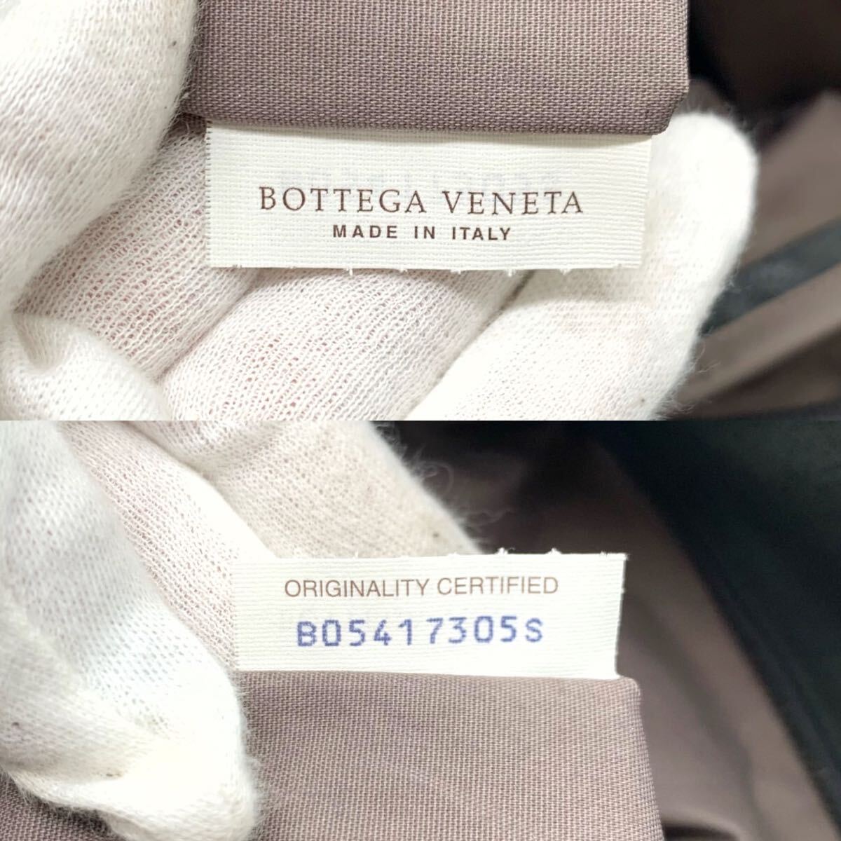 1円【美品】BOTTEGA VENETA ボッテガヴェネタ 2way ショルダーバッグ ハンド トート ビジネス A4収納 イントレチャート レザー グレー 通勤の画像10