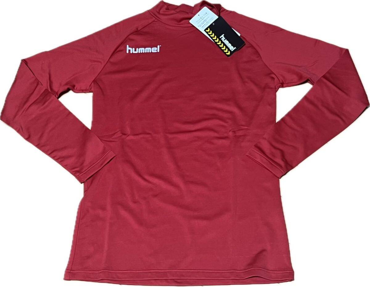 ★☆★hummel ヒュンメル　裏起毛　あったかインナーシャツ　ストレッチ　防静電　スポーツインナー　レッド　Ｍサイズ★☆★_画像2