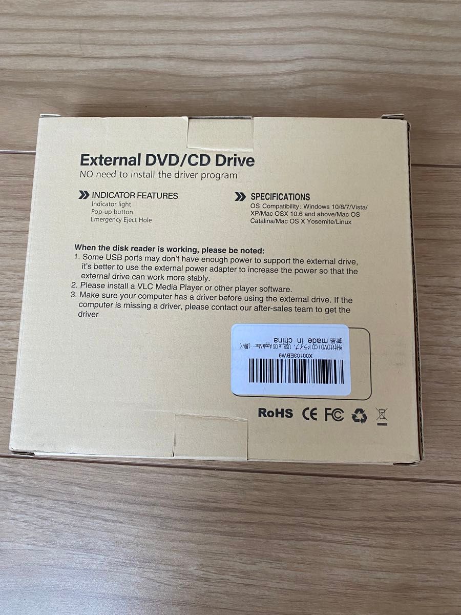 外付けDVD/CDドライブ USB3.0 外付け DVDCD ROMバーナー タイプCコード付きポータブルDVDプレーヤー