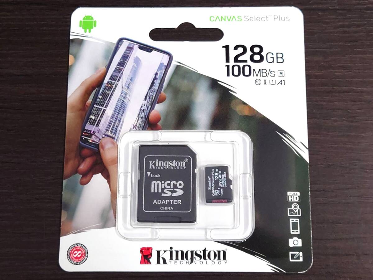 【新品】Kingston microSDXC 128GB 100MB/S class10 A1 FC1 CANVAS SELECT PLUS 