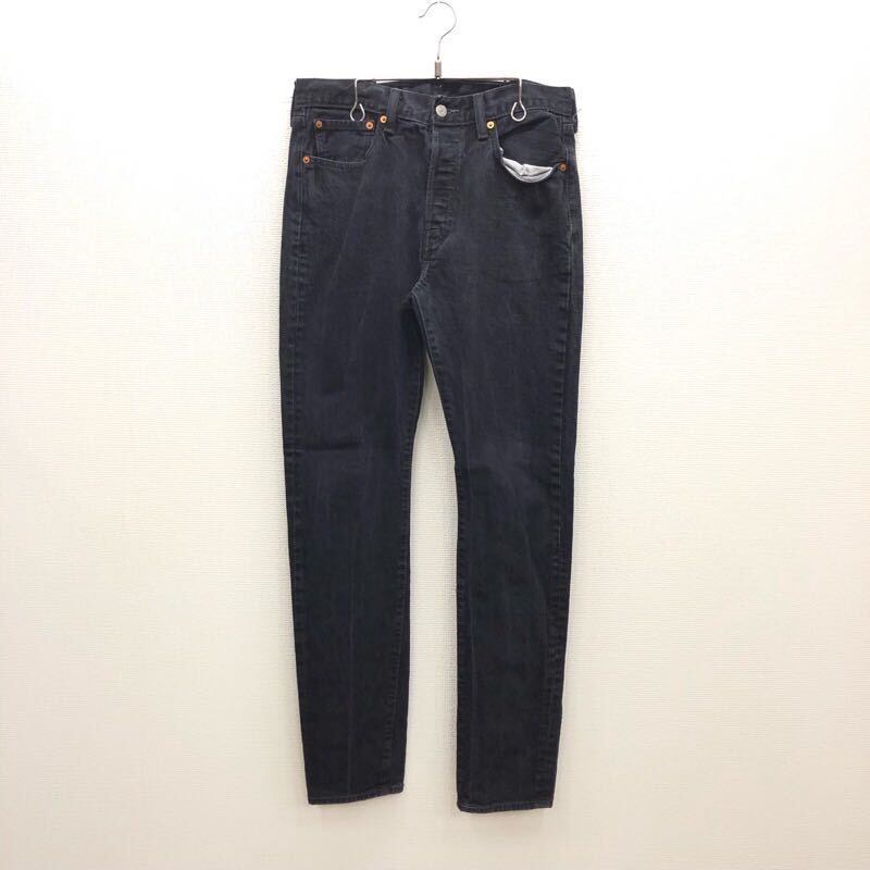 【FC297】Levi's 501S W32 L34 スキニー ブラック ジーンズ ジーパン デニムパンツ 黒色 ブランド古着 リーバイス501S 送料無料_画像2