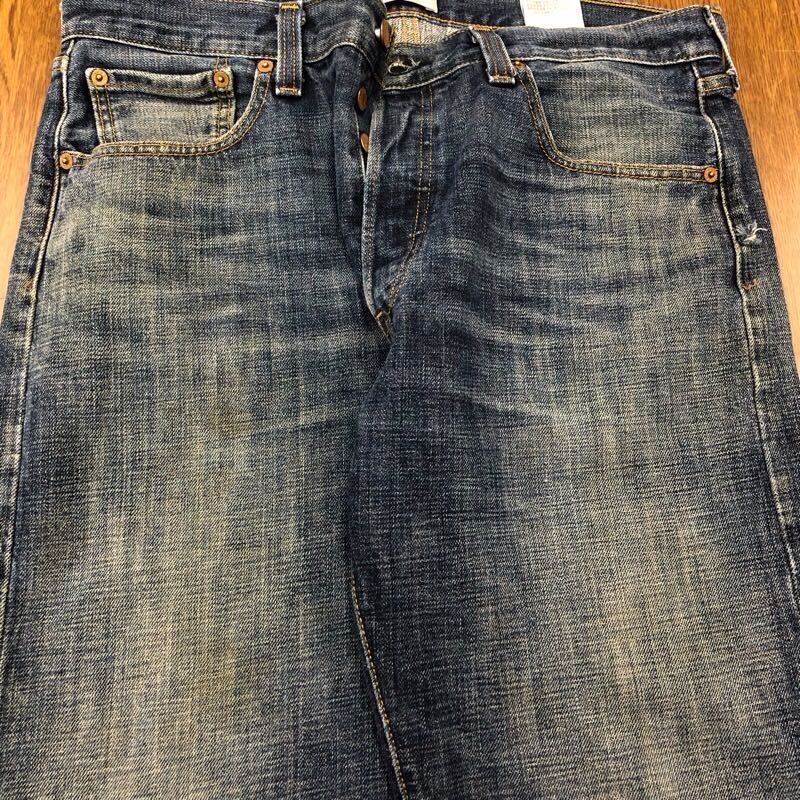 【FC410】Levi's 501 W34 L32 定番ストレート 色落ち加工 ジーンズ ジーパン デニムパンツ メンズブランド古着 リーバイス501 送料無料_画像8