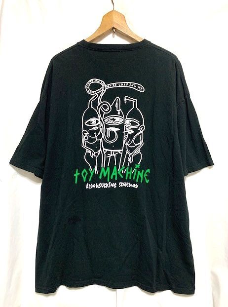 ☆美品　TOY MACHINE トイマシーン　トランジスターセクト クルーネックTシャツ ブラック XL_画像1