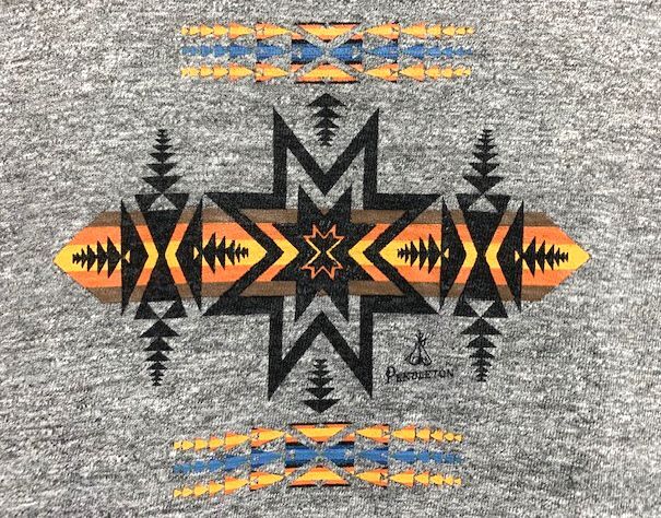 ★美品　PENDLETON ペンドルトン　ネイティブ柄 クルーネックTシャツ 日本製 霜降りグレー L_画像3