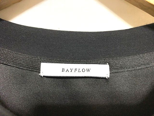 ★22SS 美品　BAYFLOW ベイフロー　プリント ドライスウェット オーバーサイズ プルオーバークルー ブラック 3_画像4