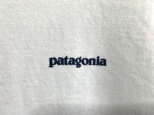 ☆美品　patagonia パタゴニア　L/S Text Logo Responsibili Tee ロゴプリント ロングスリーブTシャツ ホワイト XS_画像3