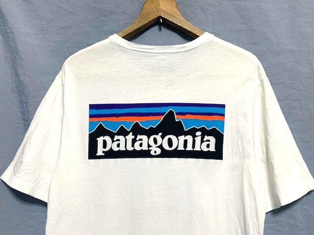 ☆20SS 美品 patagonia パタゴニア P-6 LOGO ORGANIC T-SHIRT ロゴプリント オーガニックコットンTシャツ ホワイト Sの画像2
