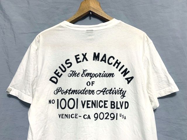 ★美品　DEUS EX MACHINA デウスエクスマキナ　ロゴプリント ポケットTシャツ ホワイト L_画像5