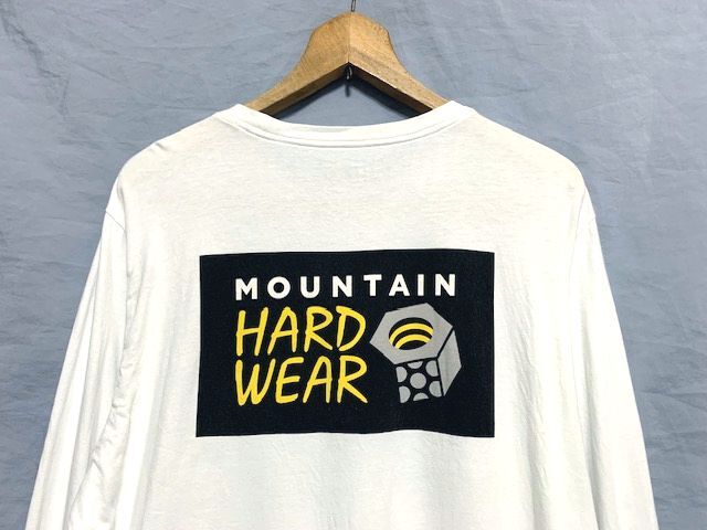 ☆23SS 美品 MOUNTAIN HARDWEAR マウンテンハードウエア LOGO IN A BOX L/S TEE バックロゴ ロングスリーブTシャツ ホワイト Lの画像2