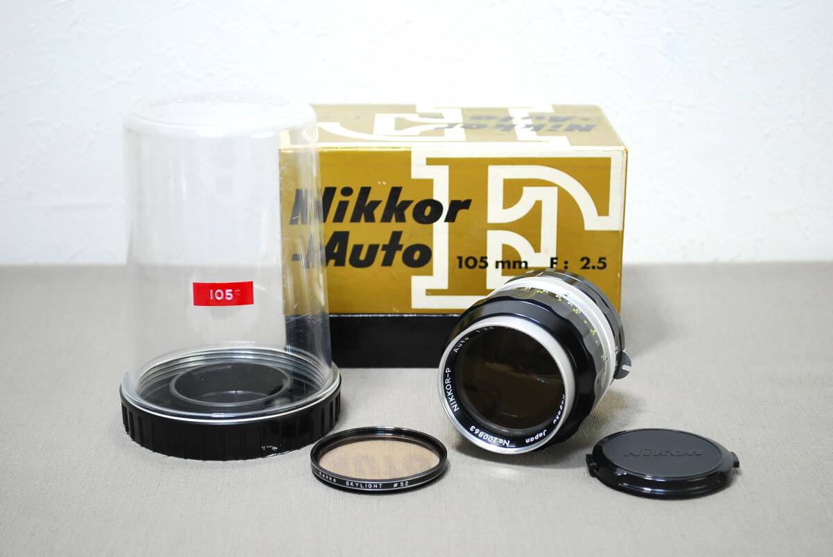 Nikon ニコン カメラレンズ NIKKOR-P Auto 1:2.5 f=105mm ／検索用 アンティーク【03086】_画像1