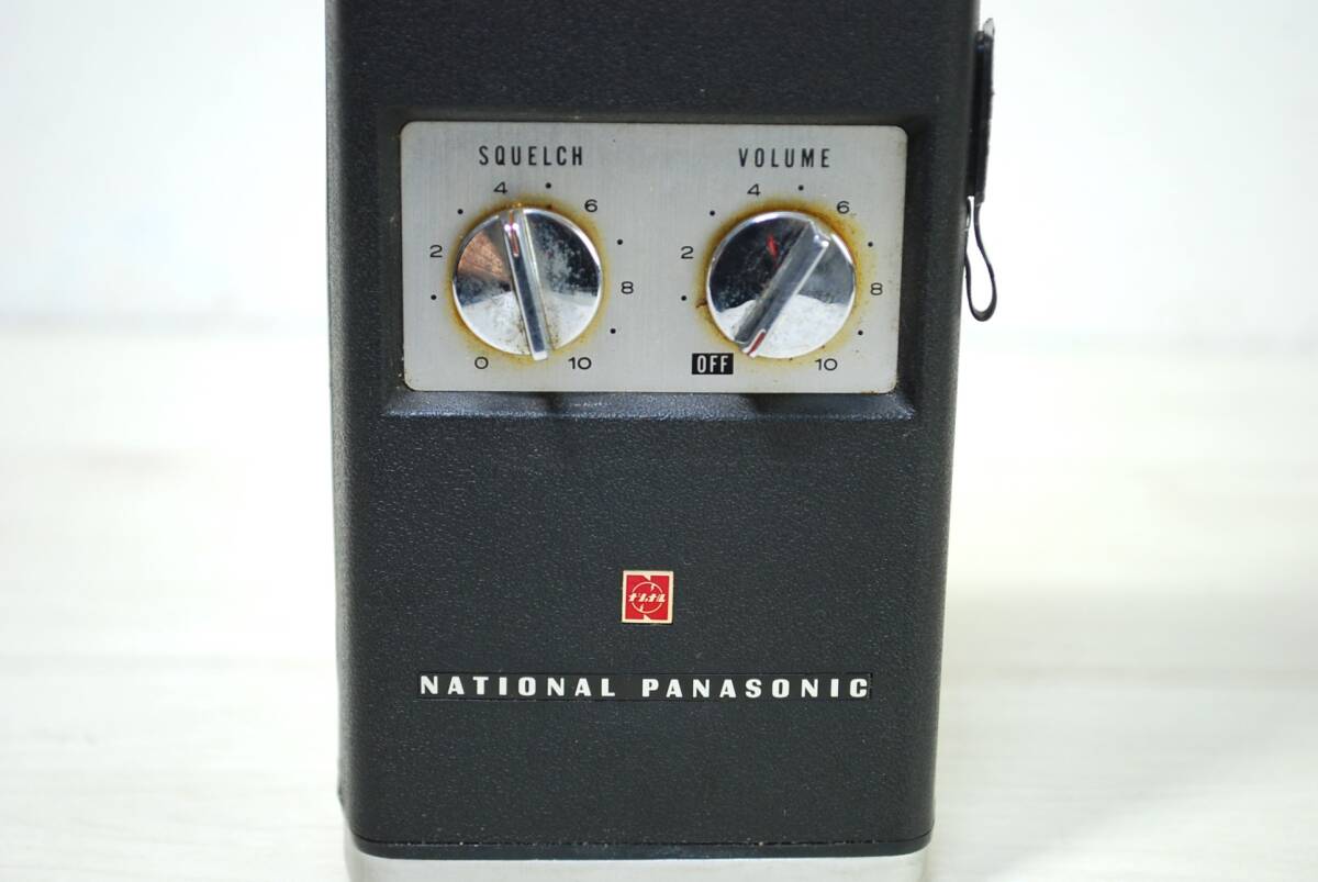 National Panasonic transceiver RJ-27 type 2 pcs. set electrification OK Junk | for searching era thing that time thing Showa Retro [03109]