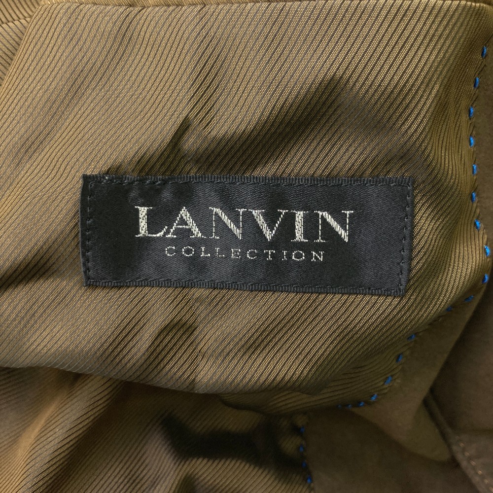 LANVIN COLLECTION ランバンコレクション テーラードジャケット フェイクレザー ブラウン系 52 [240101141748] メンズ_画像3