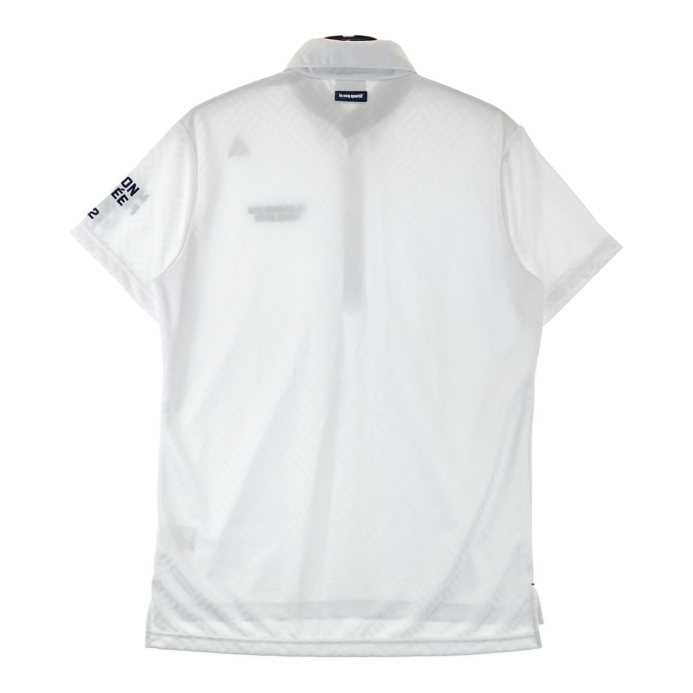 LECOQ GOLF ルコックゴルフ 半袖ポロシャツ 総柄 ホワイト系 L [240101142663] ゴルフウェア メンズの画像2