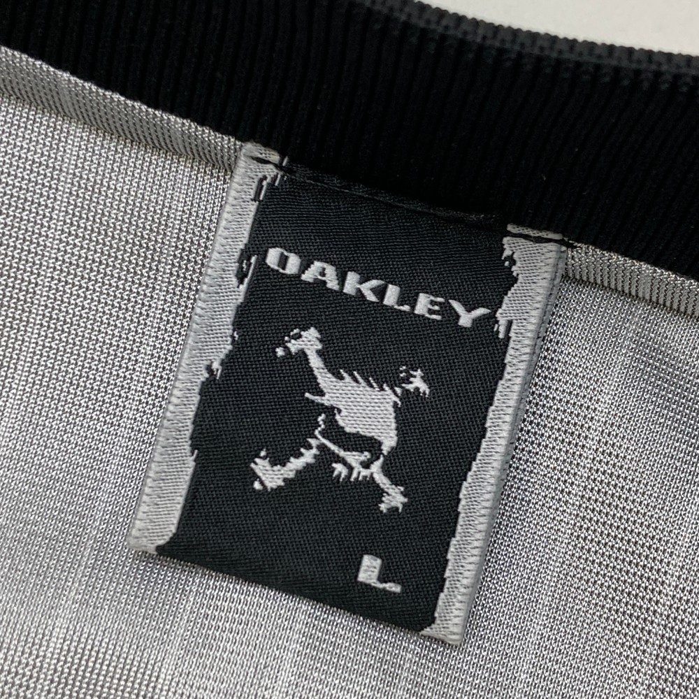 OAKLEY オークリー 半袖 蓄熱ブルゾン スカル刺繍 ブラック系 L [240101144319] ゴルフウェア メンズ_画像4