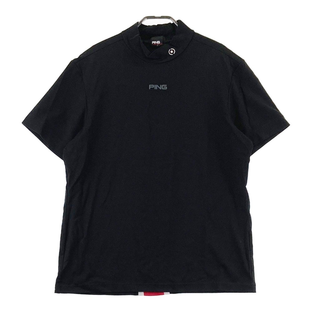 PING ピン ハイネック 半袖Tシャツ ブラック系 LL [240101039093] ゴルフウェア メンズ