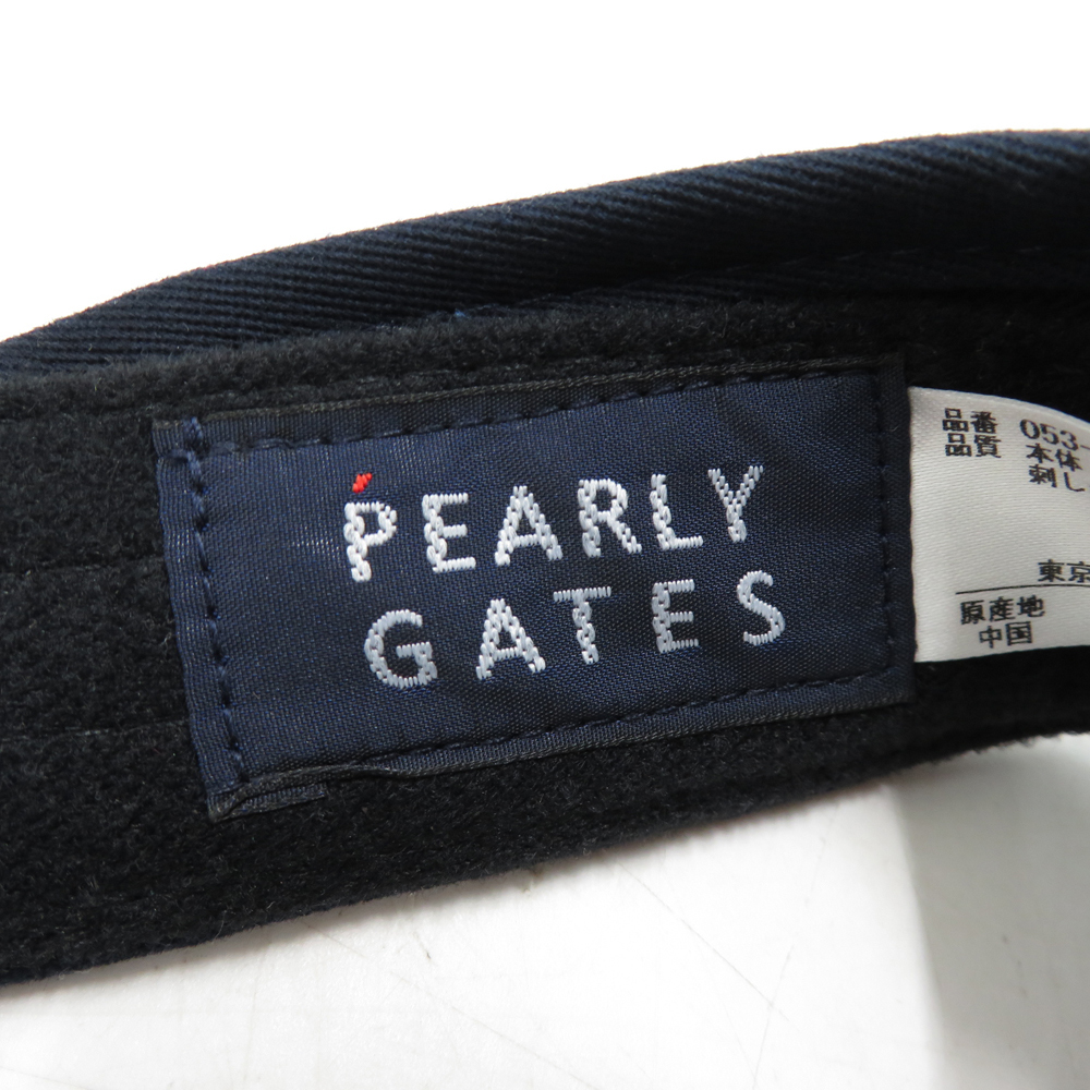 PEARLY GATES パーリーゲイツ サンバイザー ワッペン ネイビー系 FR [240101146935] ゴルフウェアの画像5