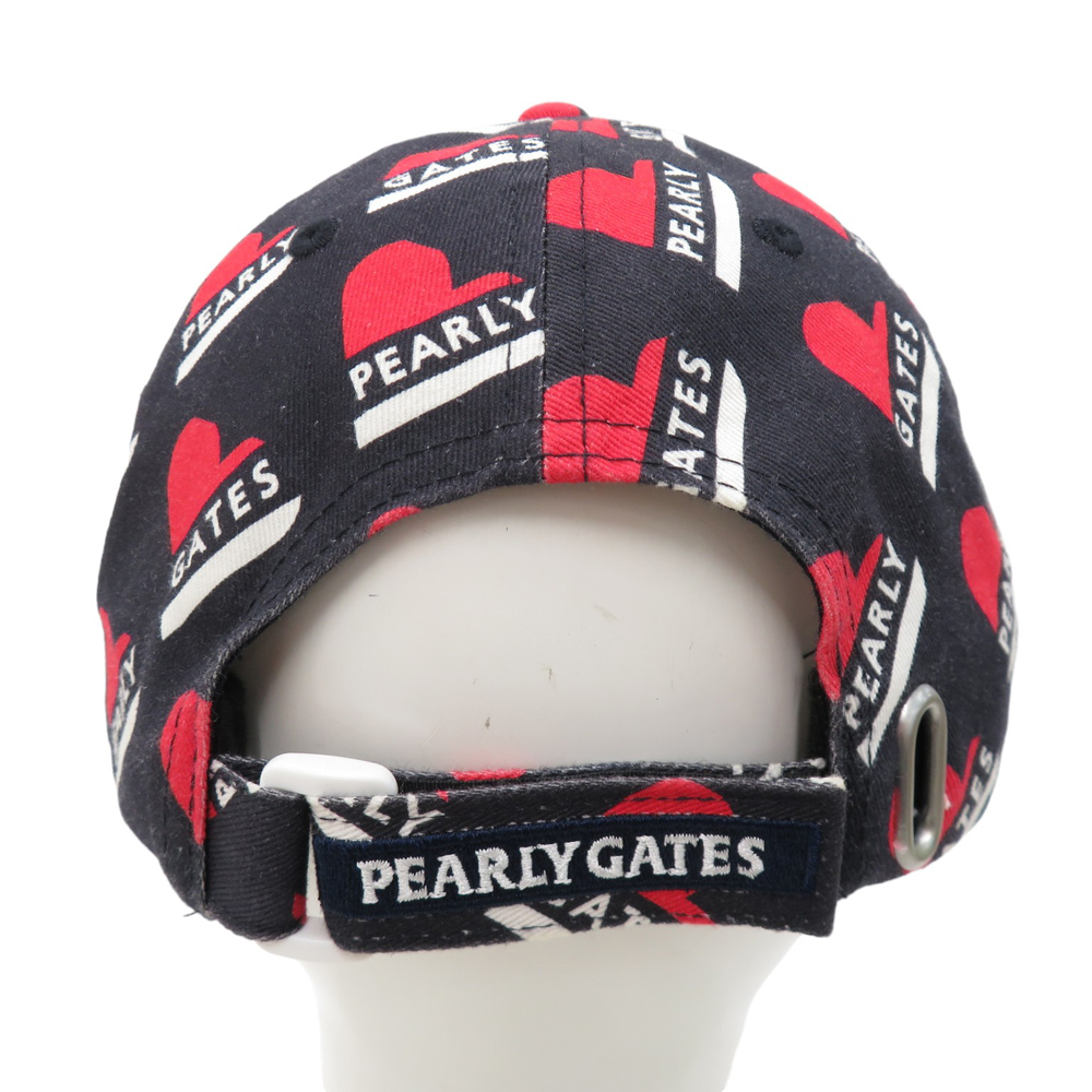 PEARLY GATES パーリーゲイツ キャップ ハート柄 ブラック系 FR [240101147116] ゴルフウェア_画像3