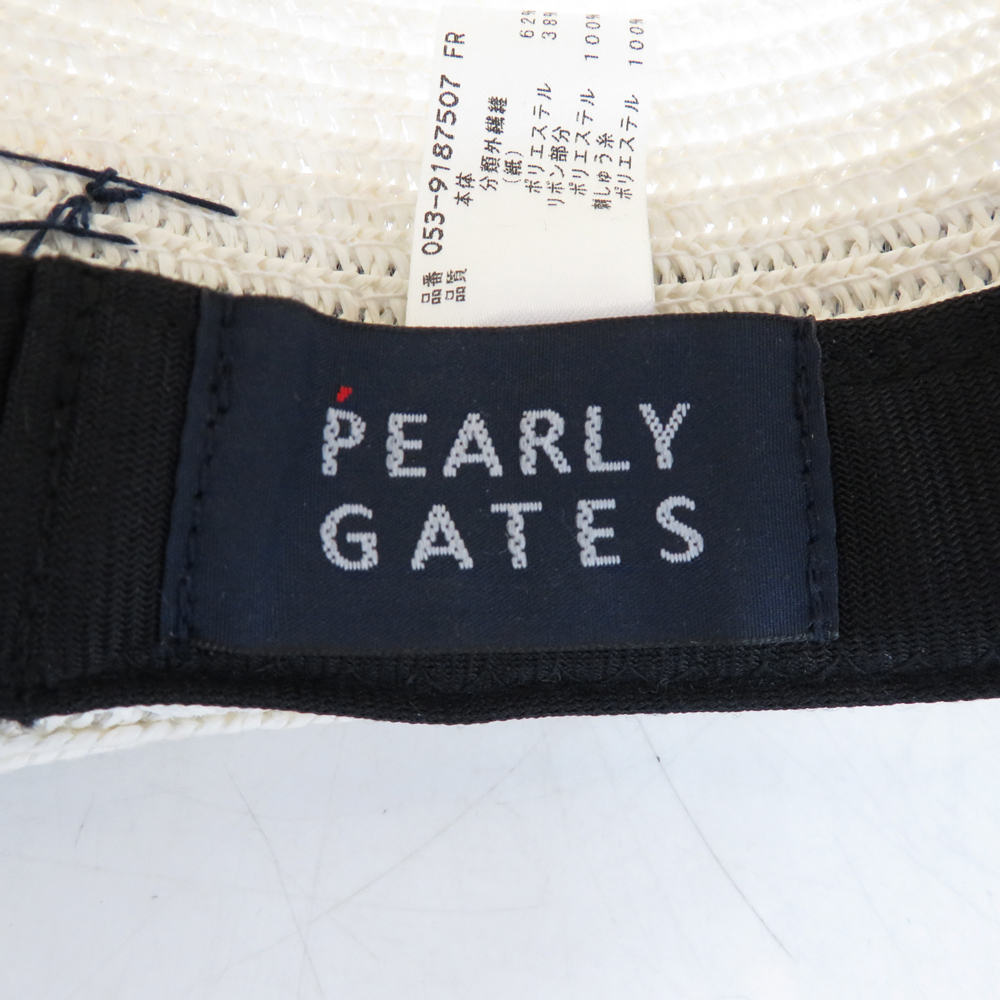 PEARLY GATES パーリーゲイツ カンカン帽 ハット ホワイト系 FR [240101044560] ゴルフウェア_画像6