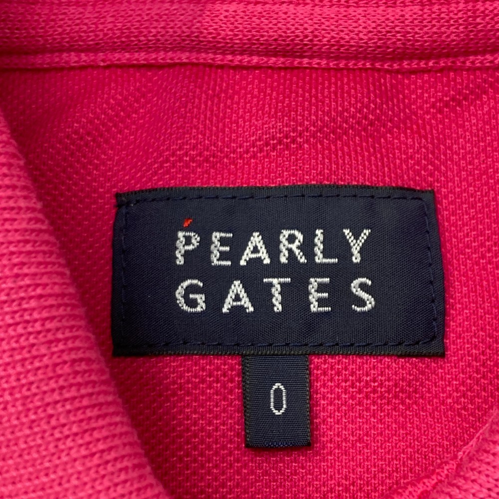 PEARLY GATES パーリーゲイツ ノースリーブ ポロシャツ ピンク系 0 [240101051408] ゴルフウェア レディース_画像3