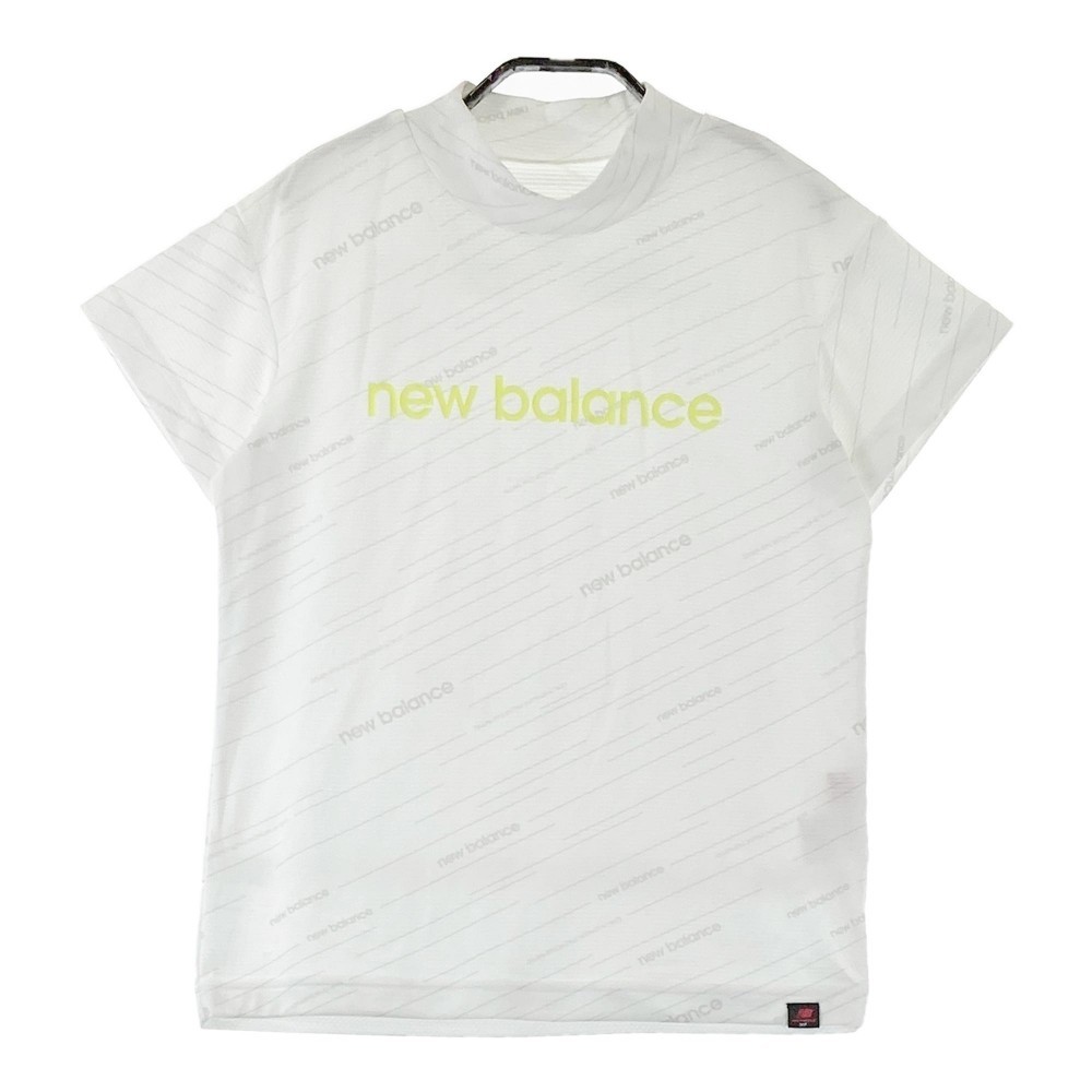 NEW BALANCE ニューバランス ハイネック 半袖Tシャツ 総柄 ホワイト系 0 [240101034771] ゴルフウェア レディース_画像1