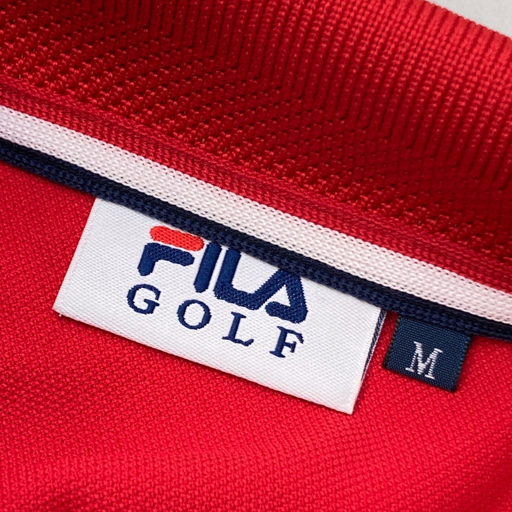 FILA GOLF フィラゴルフ ノースリーブポロシャツ レッド系 M [240101053333] ゴルフウェア レディース_画像3