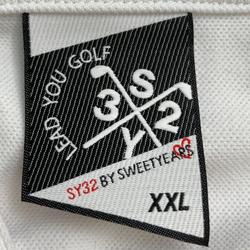 SY32 BY SWEET YEARS スウィートイヤーズ 2022年モデル ハーフジップ 長袖 Tシャツ ホワイト系 XXL [240101150014] ゴルフウェア メンズ_画像3