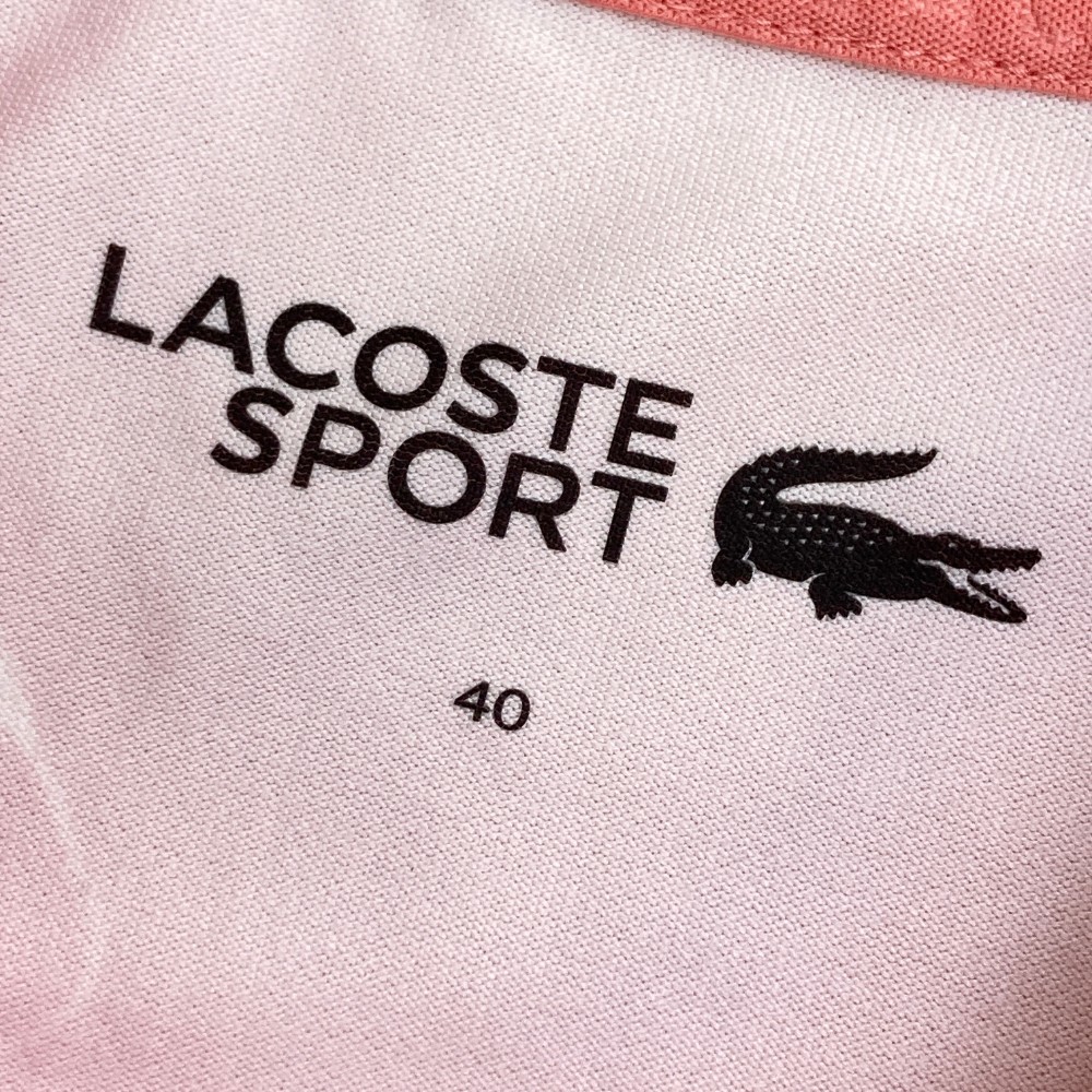【新品】LACOSTE SPORT ラコステスポーツ 半袖ポロシャツ 総柄 ピンク系 40 [240101029169] レディースの画像4