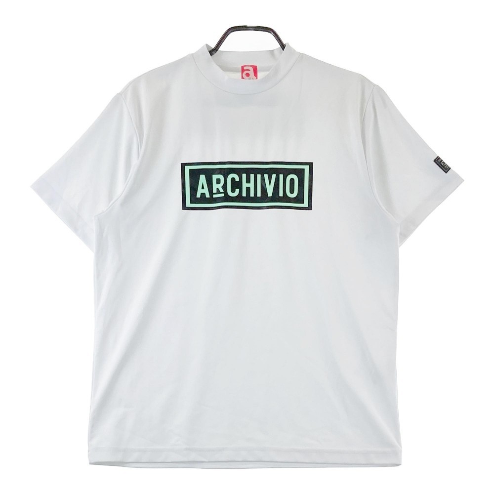 ARCHIVIO アルチビオ ハイネック 半袖Tシャツ ホワイト系 46 [240101011353] ゴルフウェア メンズ_画像1