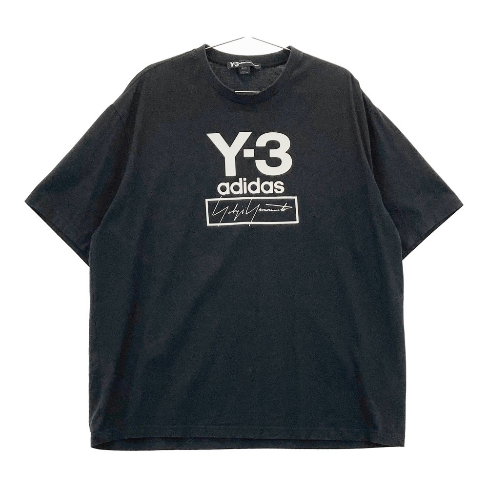 Y-3 ワイスリー FJ0409 半袖Tシャツ Stacked Logo ブラック系 XL [240101115890] メンズ