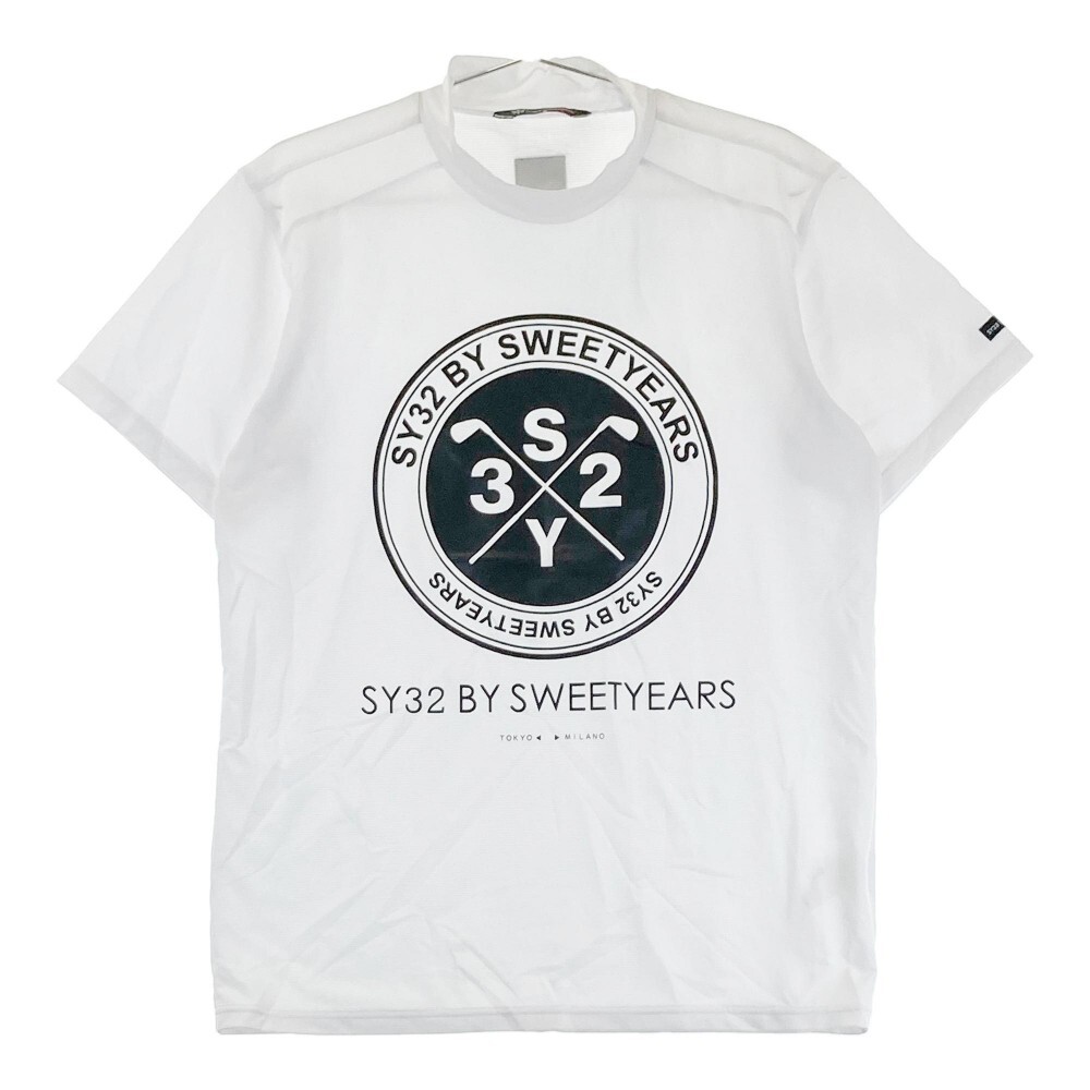 SY32 BY SWEET YEARS スウィートイヤーズ モックネック半袖Tシャツ ホワイト系 M [240101014948] ゴルフウェア メンズ_画像1