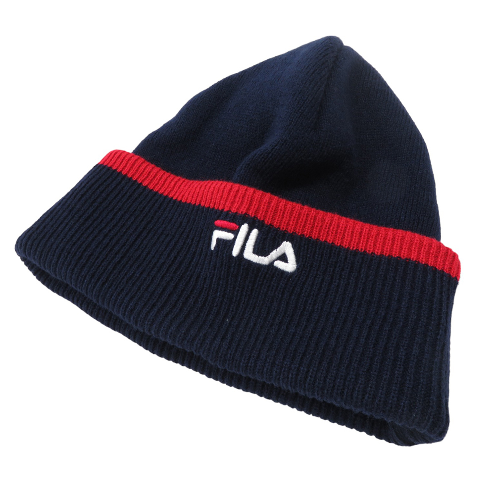 【1円】【新品】FILA GOLF フィラゴルフ ニット帽 ネイビー系 F [240101070844]_画像4