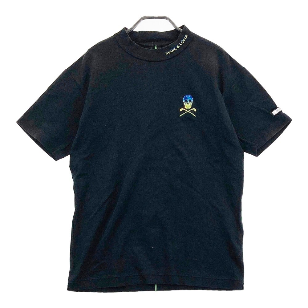 MARK&LONA マークアンドロナ ハイネック 半袖Tシャツ ブラック系 46 [240101148182] ゴルフウェア メンズの画像1