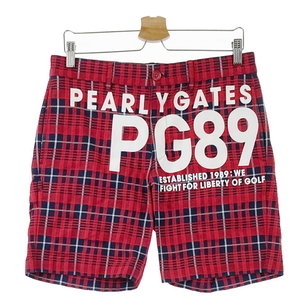 PEARLY GATES パーリーゲイツ ハーフパンツ チェック柄 レッド系 4 [240001926311] ゴルフウェア メンズ