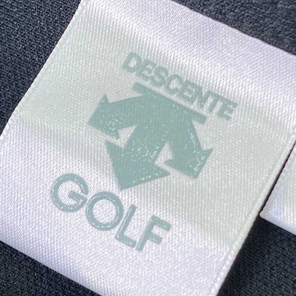 DESCENTE GOLF デサントゴルフ ノースリーブ ポロシャツ ヘリンボーン柄 ブラック系 S [240101153333] ゴルフウェア レディース_画像3