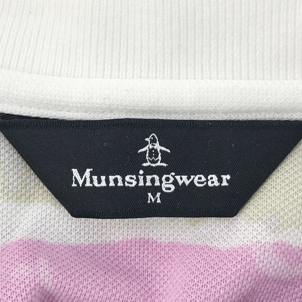 MUNSING WEAR マンシングウェア 半袖 ポロシャツ 総柄 パープル系 M [240001643519] ゴルフウェア メンズ_画像4