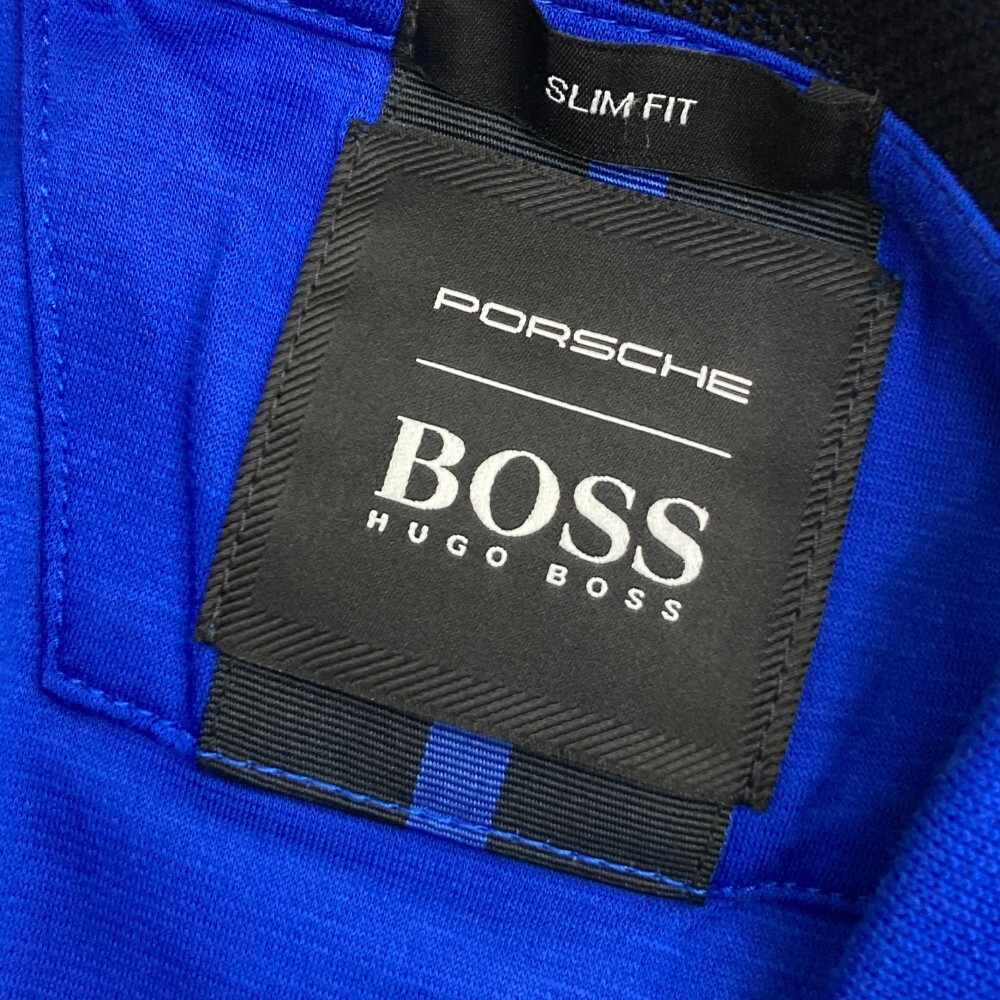 HUGO BOSS ヒューゴボス ハーフジップ 半袖ポロシャツ ブルー系 S [240101062456] メンズ_画像3