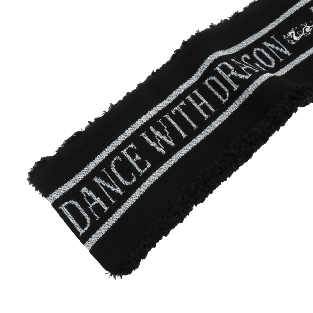 DANCE WITH DRAGON ダンスウィズドラゴン ニットマフラー ネックウォーマー ボア ブラック系 F [240101028004] ゴルフウェア_画像3