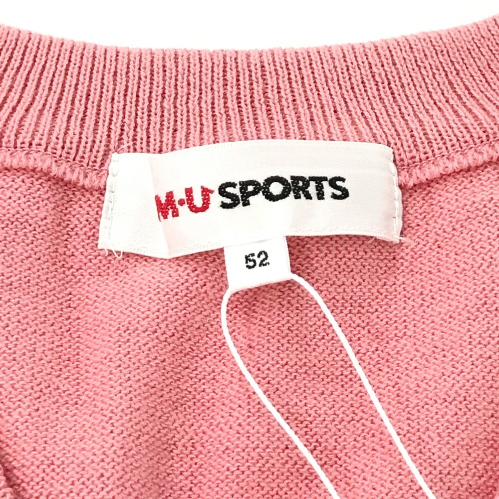 【新品】MU SPORTS エムユースポーツ ニットベスト ピンク系 52 [240001812576] ゴルフウェア メンズ_画像3