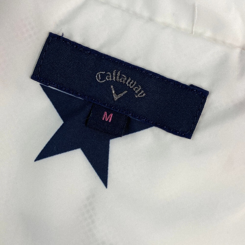 [1 jpy ]CALLAWAY Callaway 2WAY reverse side Zip jacket Bear star pattern white group M [240101099460] lady's 