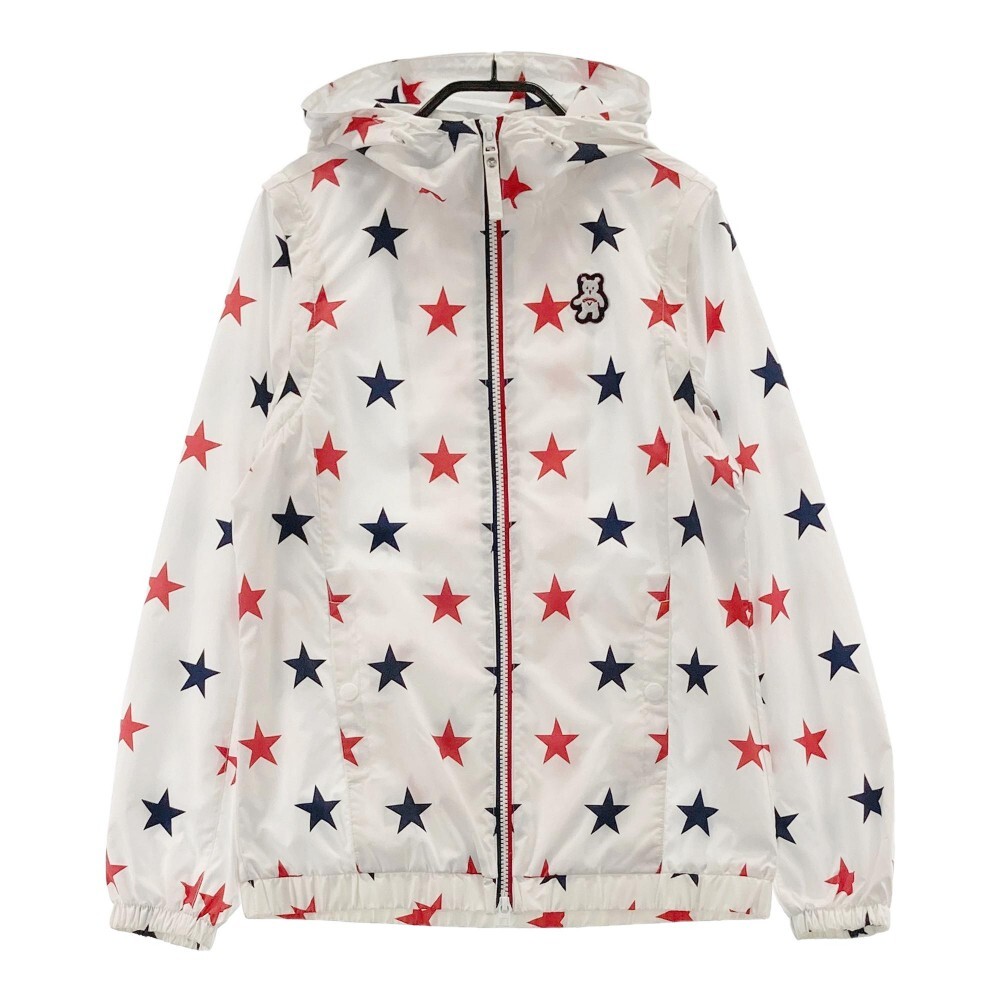 [1 jpy ]CALLAWAY Callaway 2WAY reverse side Zip jacket Bear star pattern white group M [240101099460] lady's 