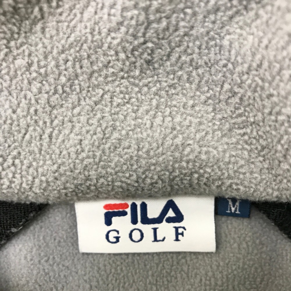 【1円】FILA GOLF フィラゴルフ ジップジャケット 裏起毛 ドット ブラック系 M [240101121958] レディースの画像4