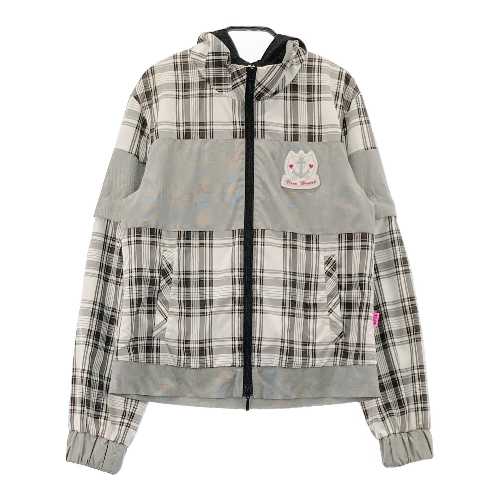 [1 jpy ]VIVA HEART viva Heart Zip the best attaching 2way jacket check pattern black group 40 [240101122040] lady's 