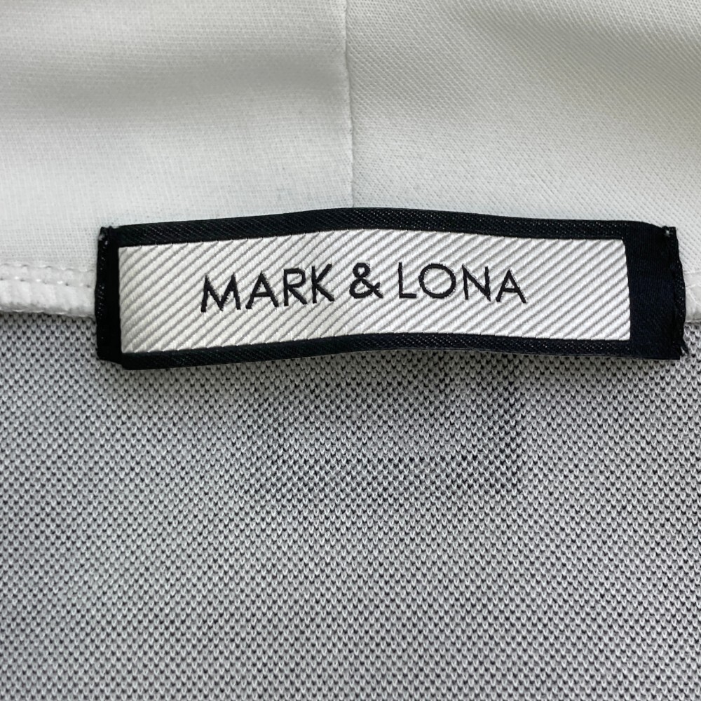 MARK&LONA マークアンドロナ モックネック 半袖Tシャツ スカル ロゴ柄 ホワイト系 44 [240101105959] ゴルフウェア メンズ_画像4