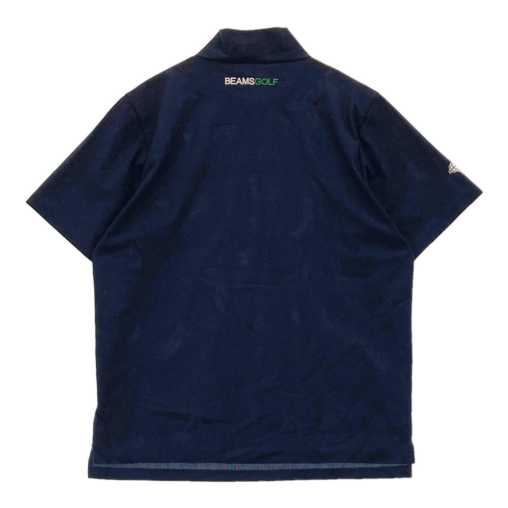 BEAMS GOLF ビームスゴルフ ハイネック 半袖Tシャツ ワッペン ネイビー系 M [240101020720] ゴルフウェア メンズの画像2